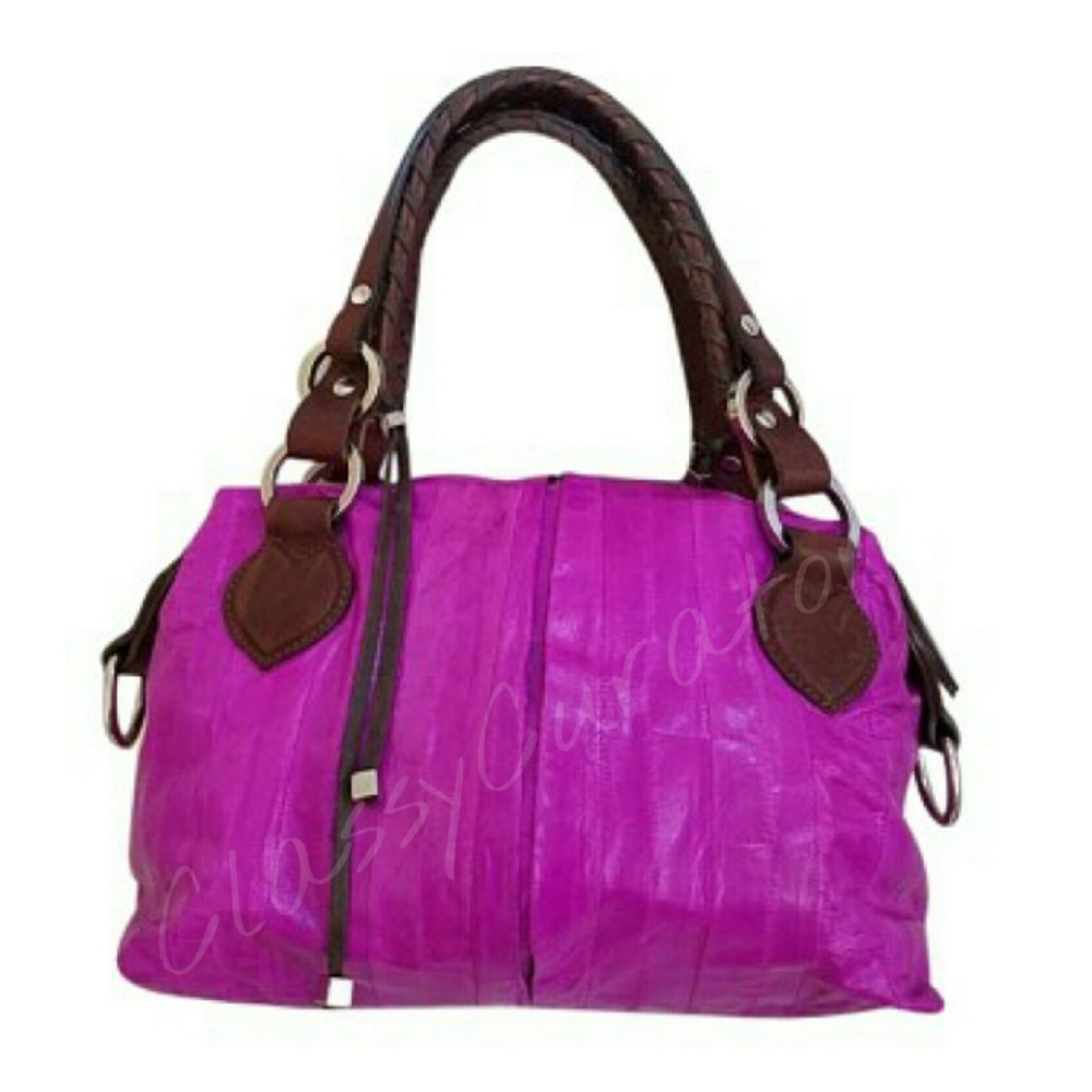 Pauric Sweeney fushia eel handbag